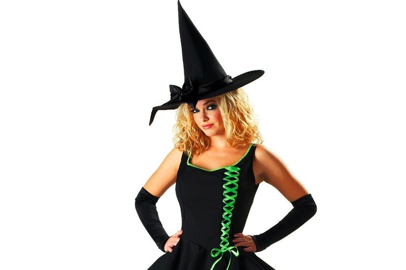 woman in witch costume