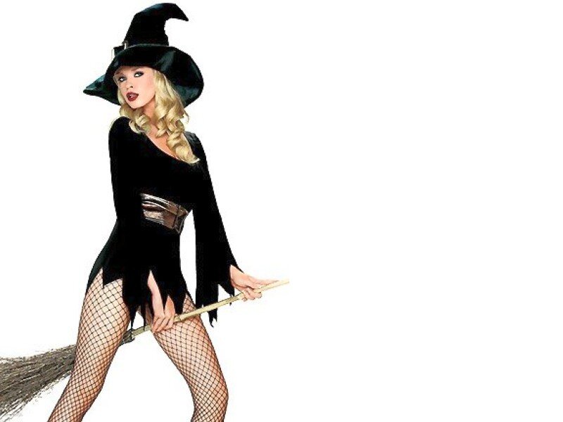 woman in witch costume