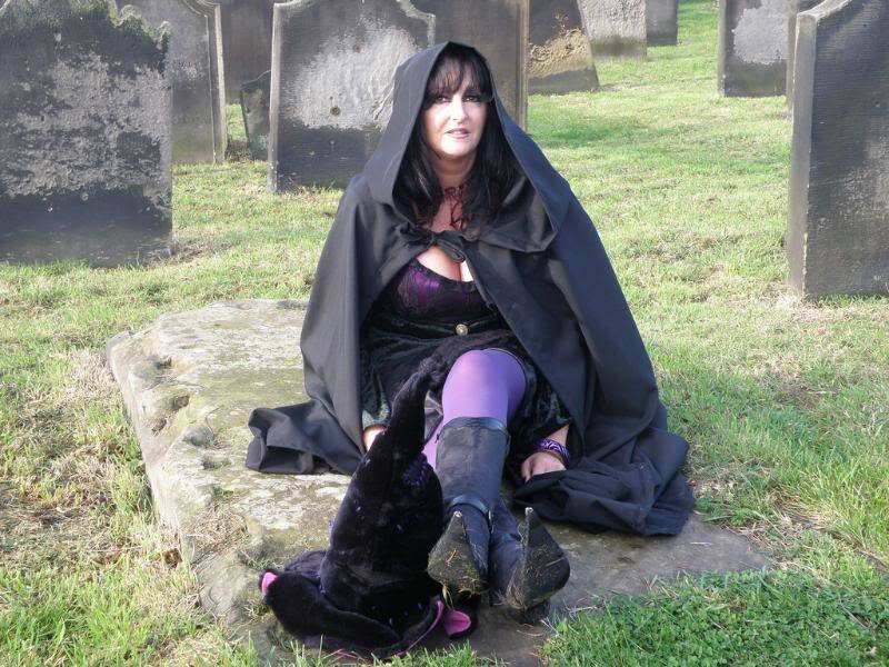 Woman in Witch Costume — Black, Dramatic