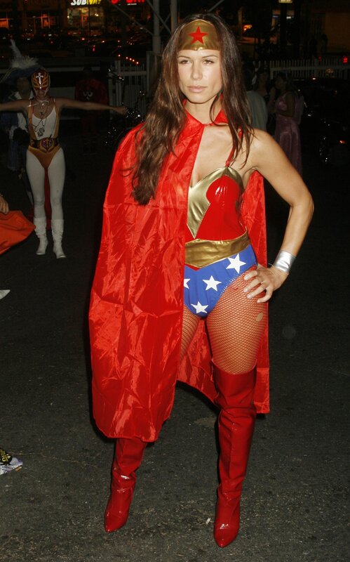 Woman in Wonder Woman Costume — Red