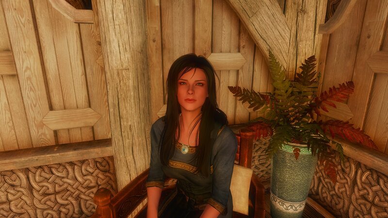 Woman in Wooden Room — Brown, Calm
