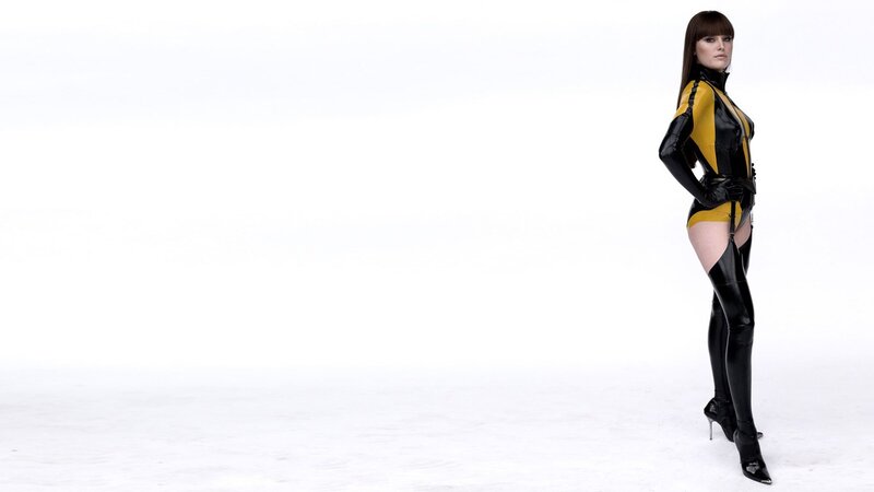 Woman in Yellow and Black Suit — Confident, Photograph