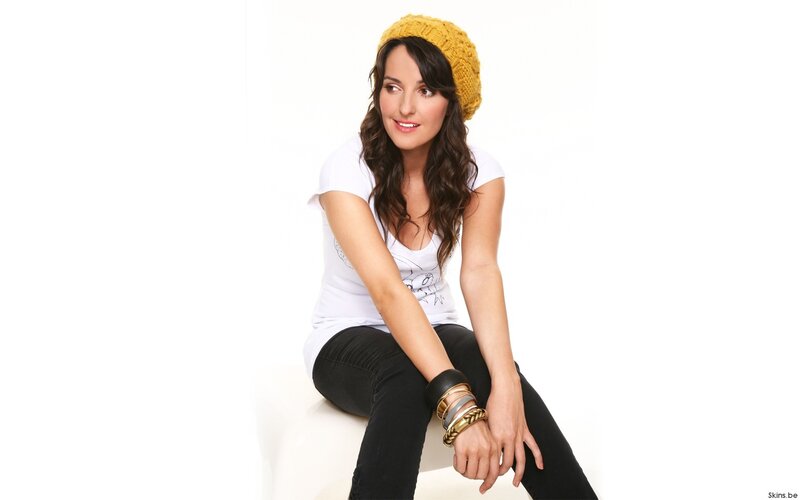 woman in yellow beanie