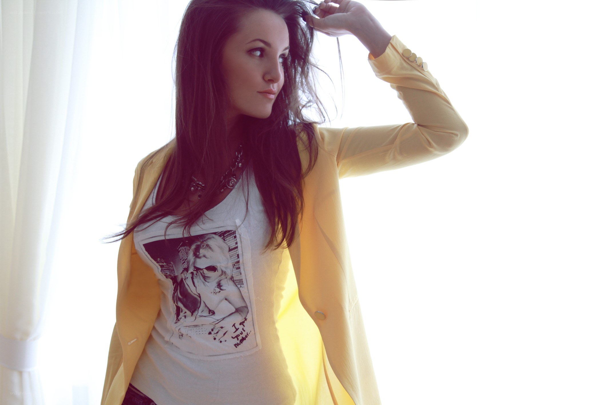 woman in yellow blazer