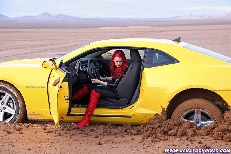 Woman in Yellow Car — Dramatic
