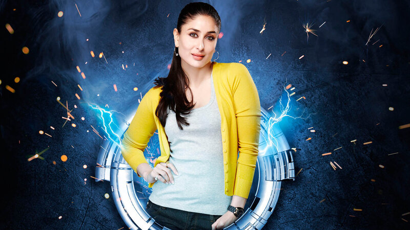 Woman in Yellow Cardigan — Blue