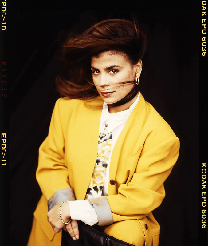 woman in yellow coat