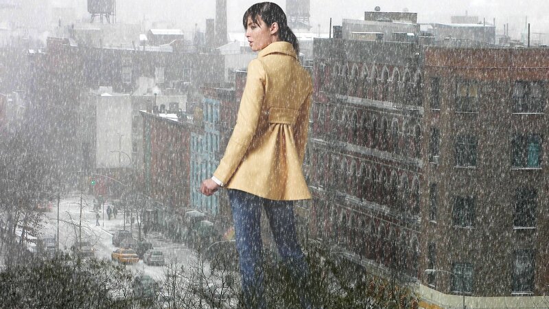 Woman in Yellow Coat — Dreary