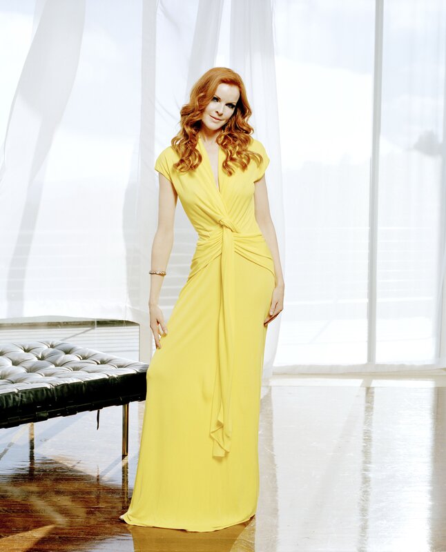 Woman in yellow dress