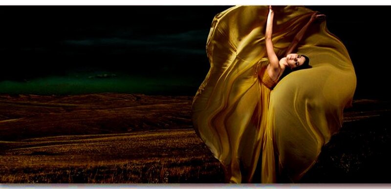 Woman in Yellow Dress — Dramatic, Night