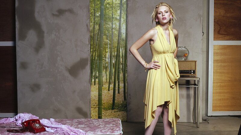 Woman in Yellow Dress — Dramatic, Photograph, Bamboo Forest