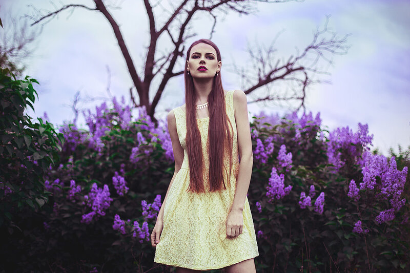 Woman in Yellow Dress — Dramatic, Spring