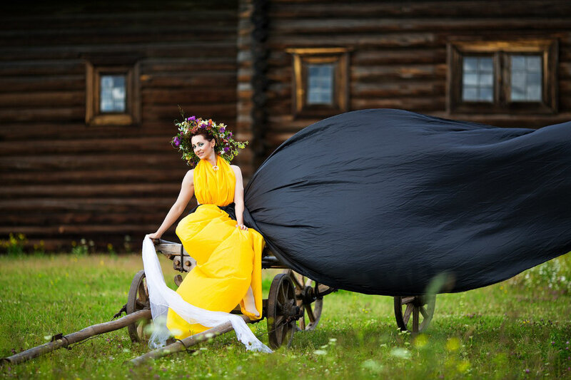 Woman in Yellow Dress — Dramatic, Summer