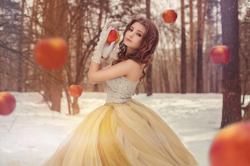 Woman in Yellow Dress — Dreamy, Winter
