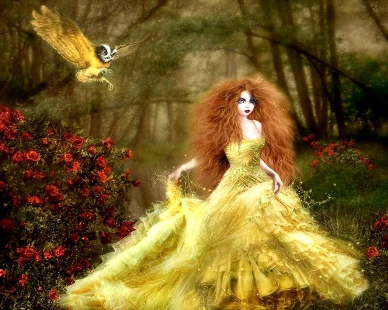 Woman in Yellow Dress — Fantasy