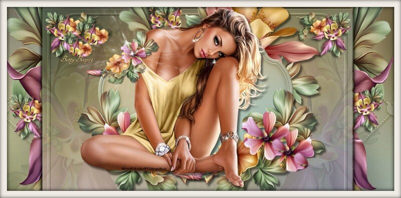 Woman in Yellow Dress — Seductive, Digital Art