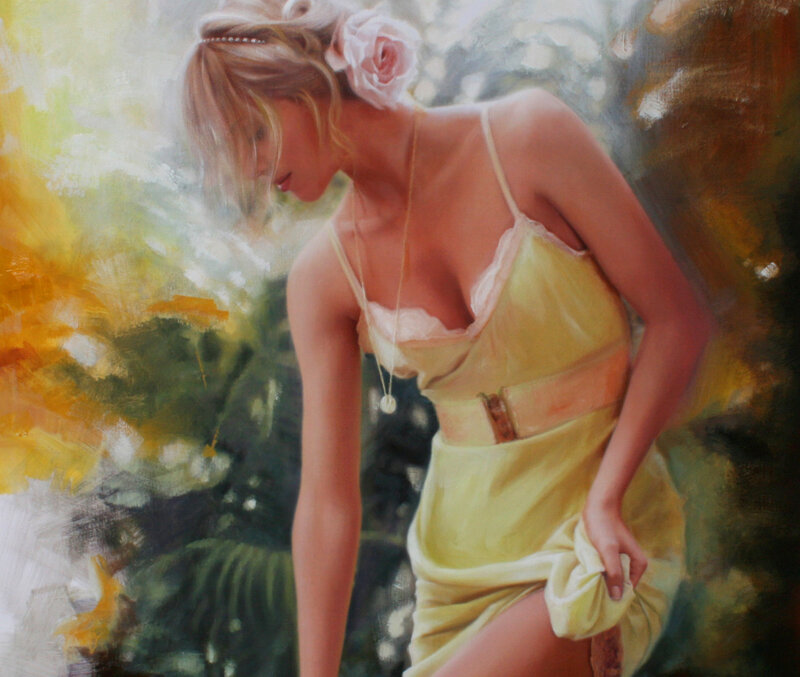 Woman in Yellow Dress — Serene, Daytime