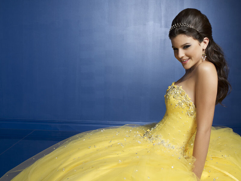 Woman in Yellow Gown — Elegant