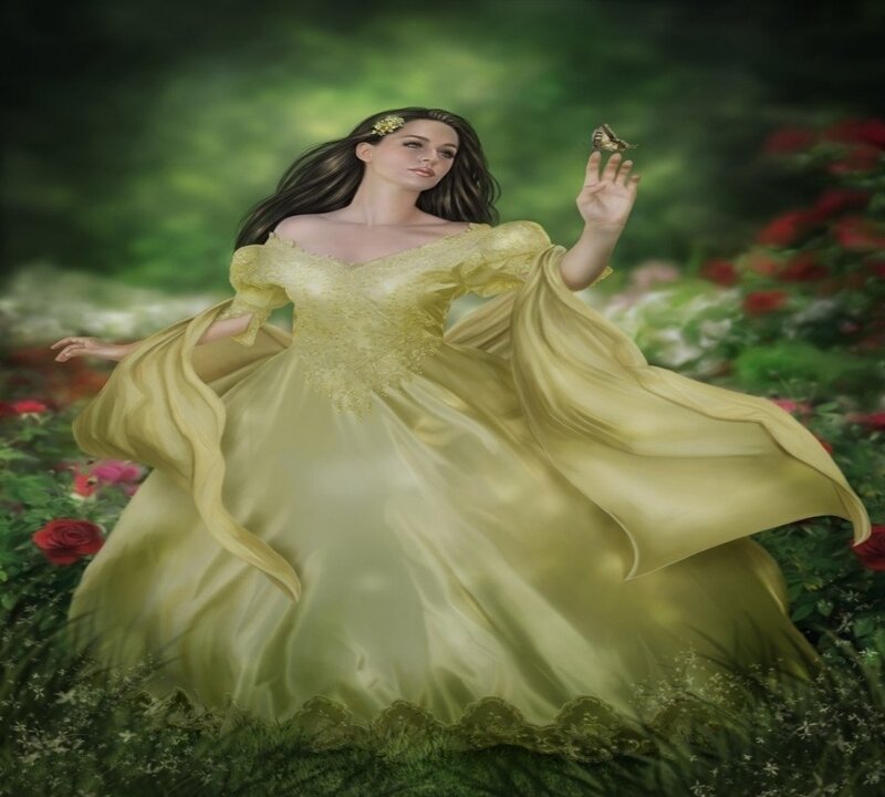 Woman in Yellow Gown — Serene