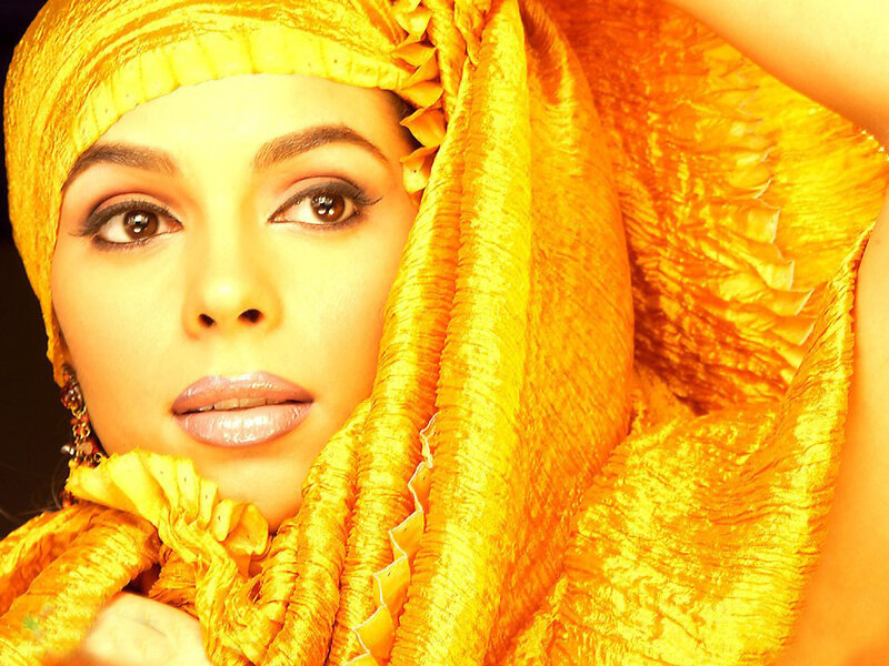 Woman in Yellow Headscarf — Dramatic