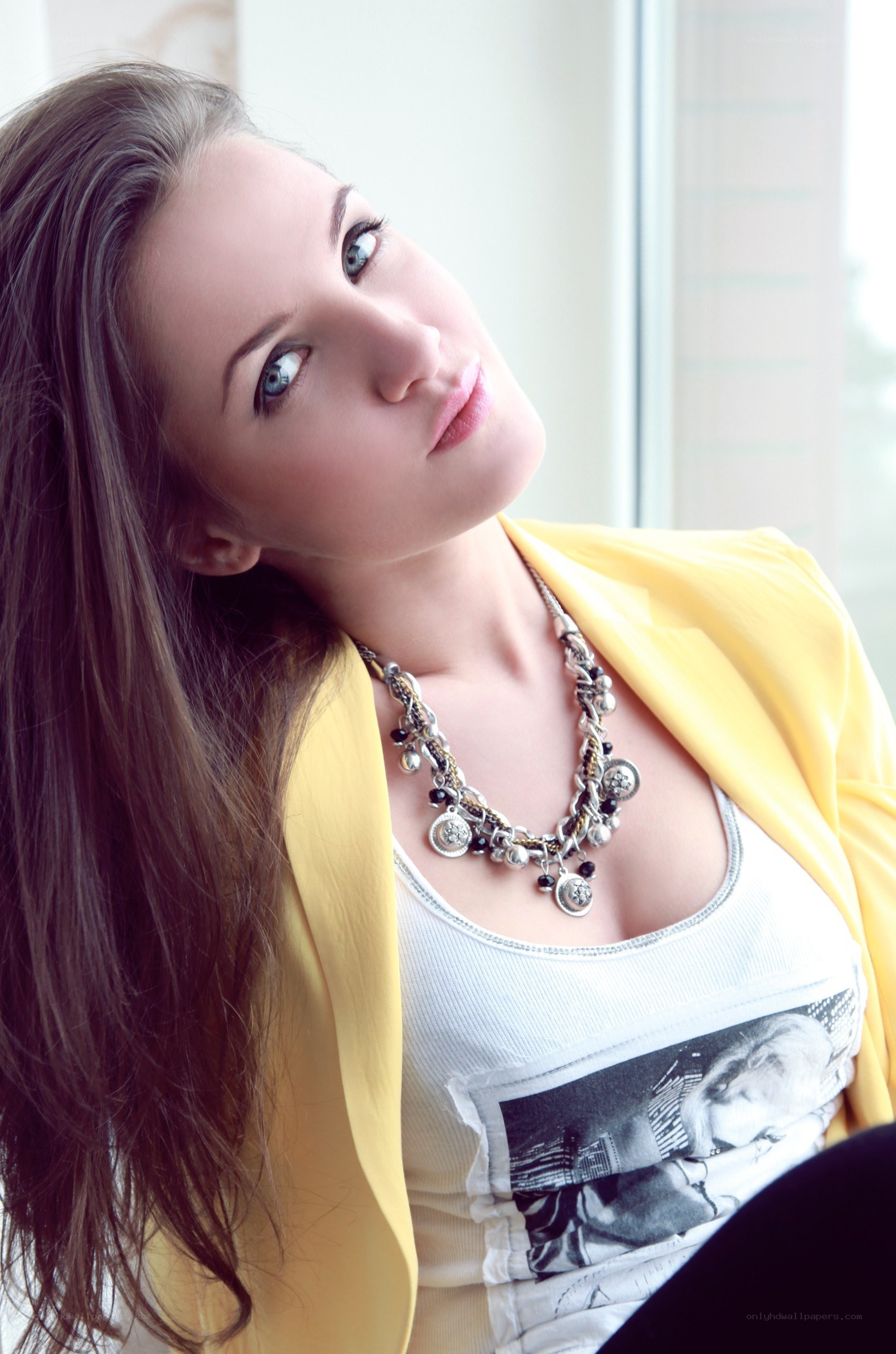 woman in yellow jacket