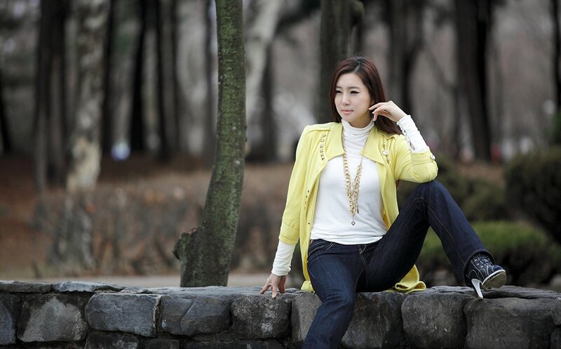 Woman in Yellow Jacket — Calm, Autumn