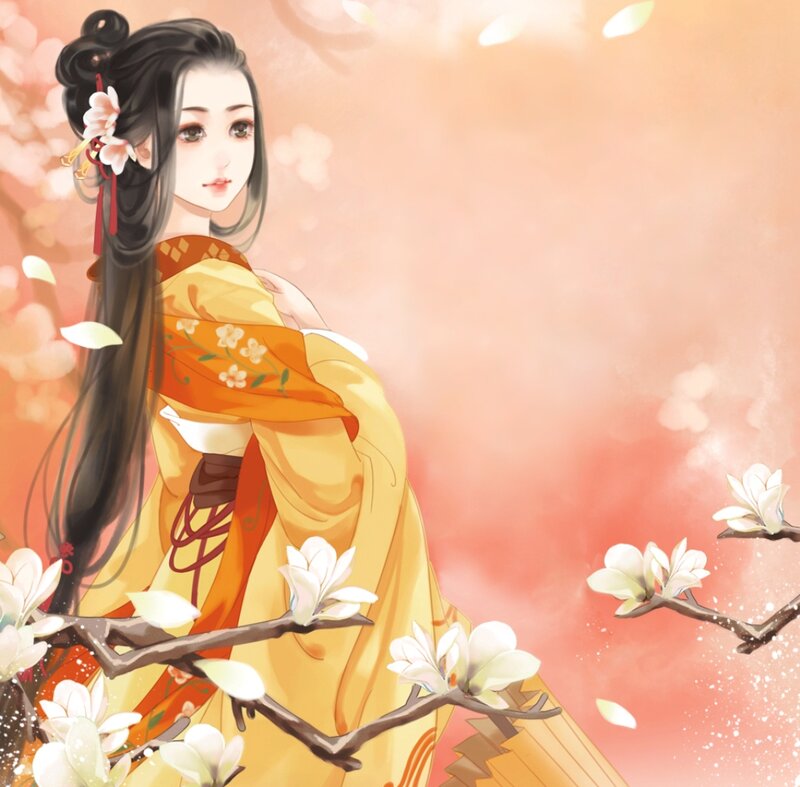 Woman in Yellow Kimono — Serene