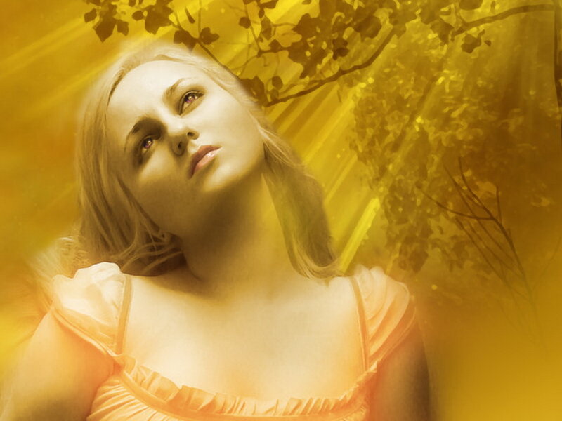 Woman in Yellow Light — Serene
