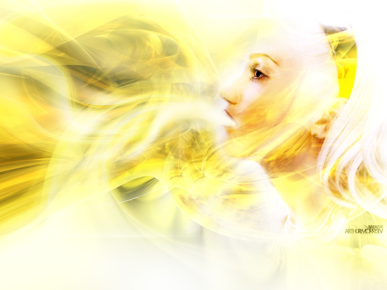 woman in yellow light