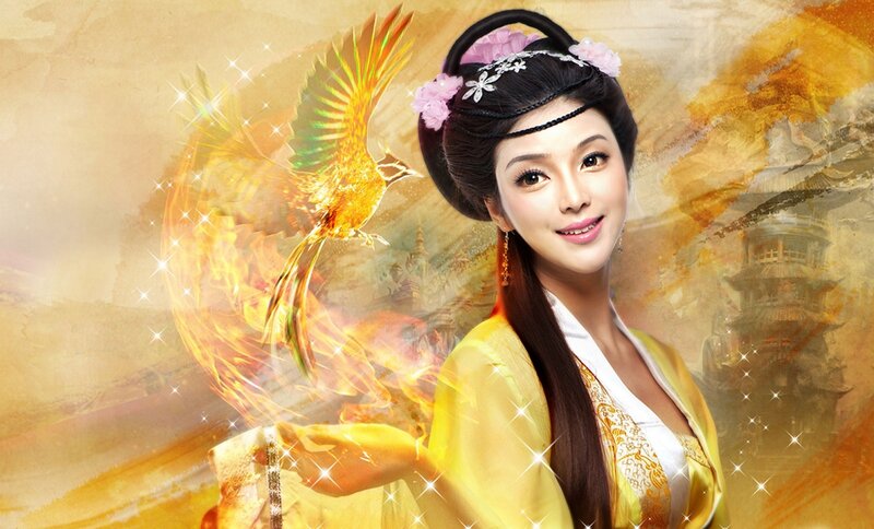 Woman in Yellow Robe — Dramatic