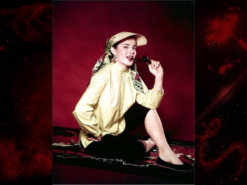 Woman in Yellow Shirt — Red, Dramatic