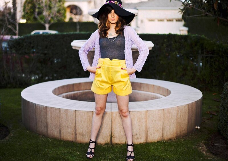 Woman in Yellow Shorts — Confident