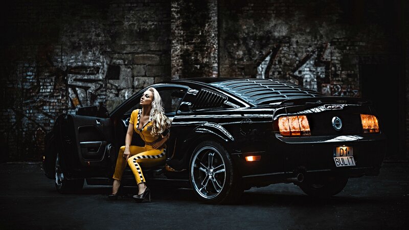 Woman in Yellow Suit — Black