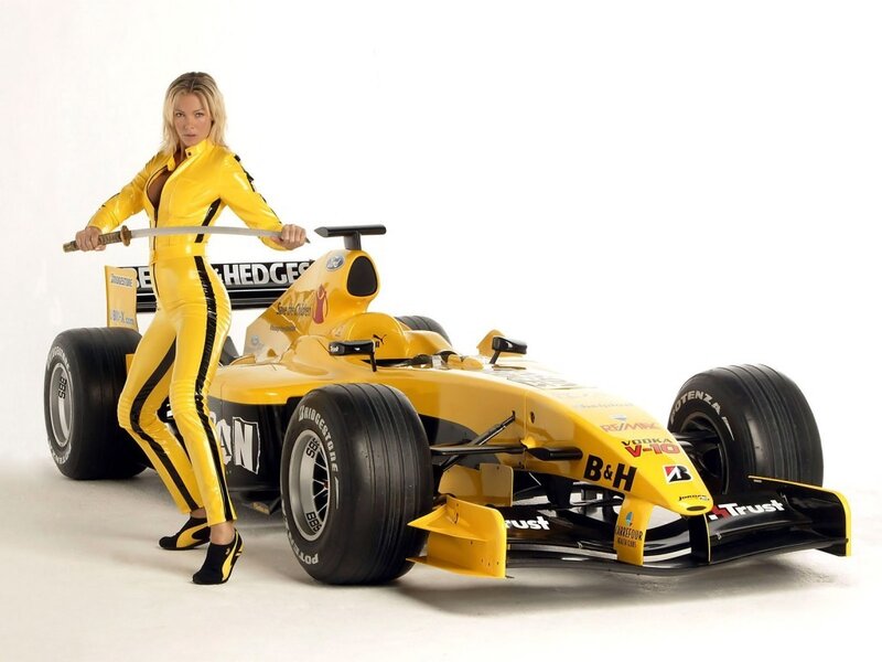 Woman in Yellow Suit — Dramatic, Photograph