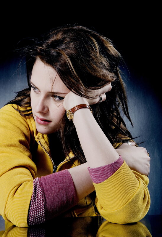 woman in yellow sweater