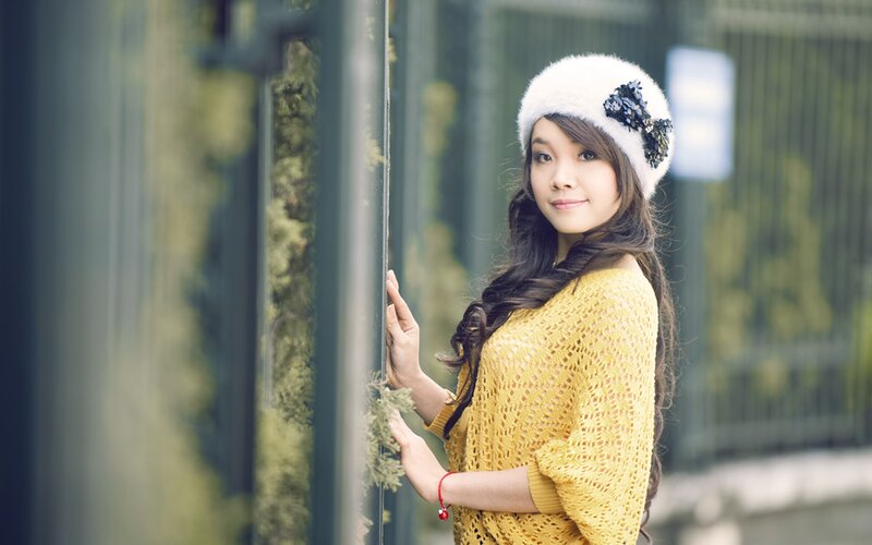 woman in yellow sweater