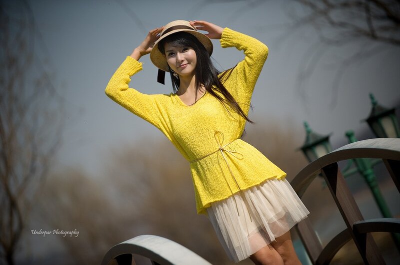 woman in yellow sweater