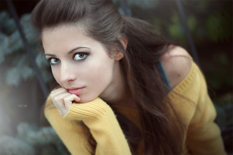 woman in yellow sweater