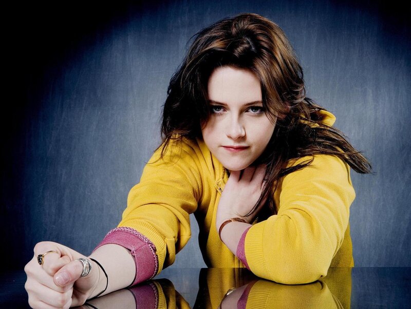 Woman in Yellow Sweater — Serious