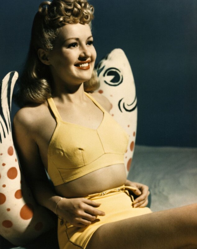 Woman in yellow swimsuit