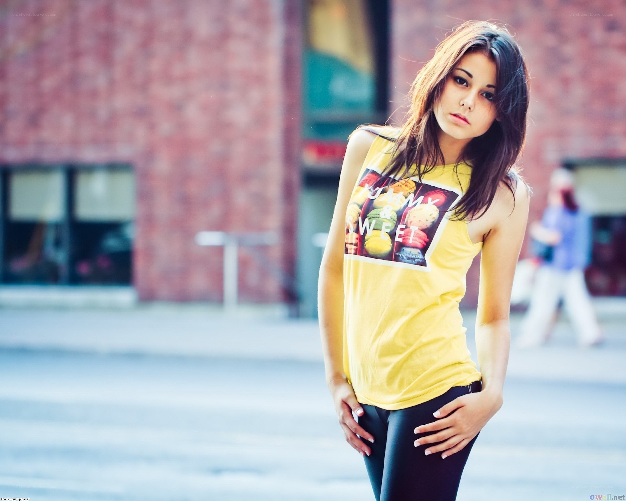 woman in yellow tank top
