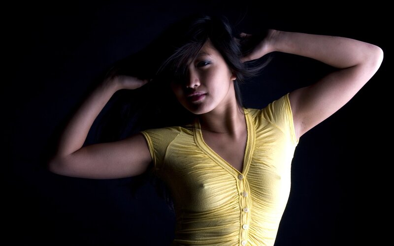 woman in yellow top