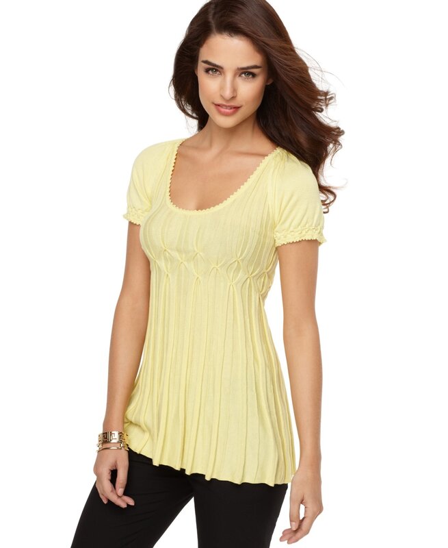 woman in yellow top
