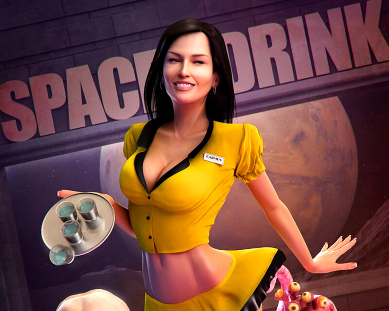 Woman in Yellow Uniform — Playful