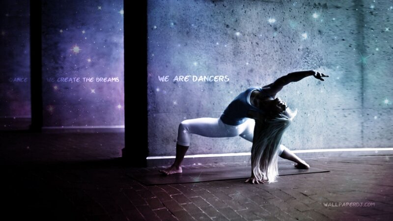 Woman in Yoga Pose — Blue