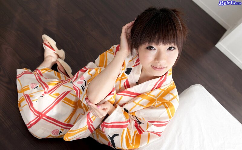 woman in yukata on floor