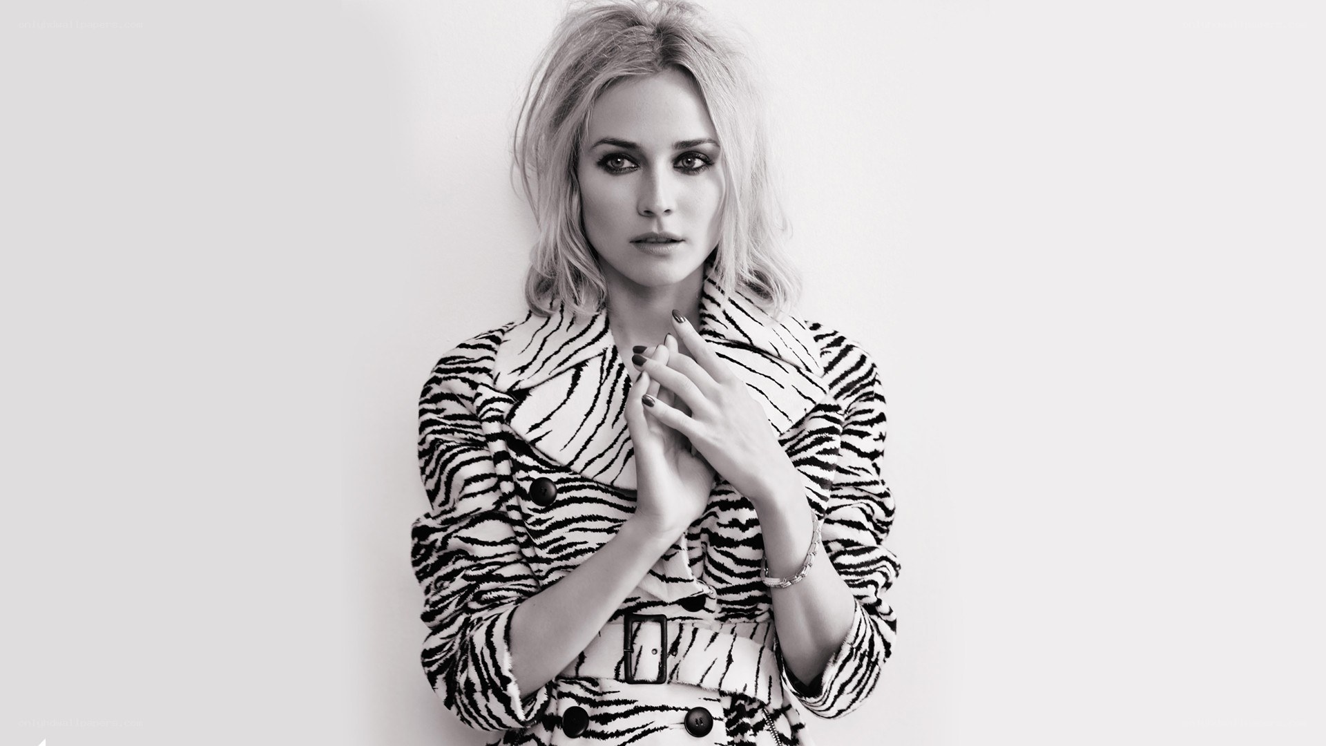 woman in zebra coat