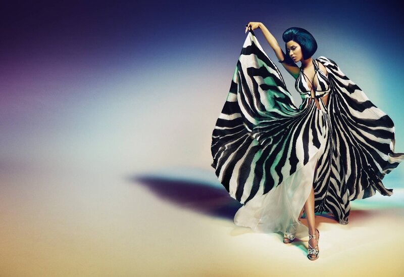 Woman in Zebra Dress — Black, Dramatic, Photograph, Heels