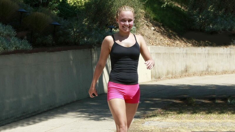 woman jogging on a path