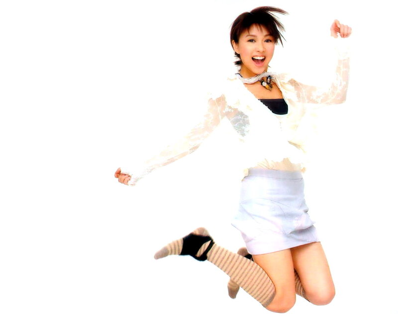 Woman Jumping in Air — White, Energetic